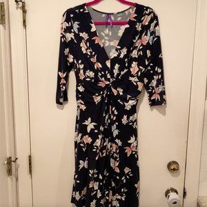 Seraphine Size 8 Blue Floral Maternity Dress